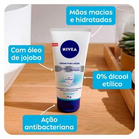 Nivea Creme Maos Locao Deo Hidratante Antibac 3 Em 1 75g 