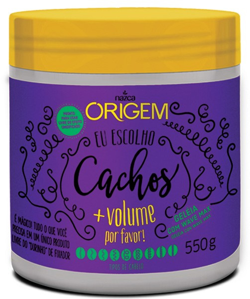 Origem Eu Escolho Cachos Geleia Mais Volume Por Favor 510g 