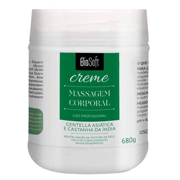 Bio Soft Creme Massagem Corporal Centela Asiatica 680g 