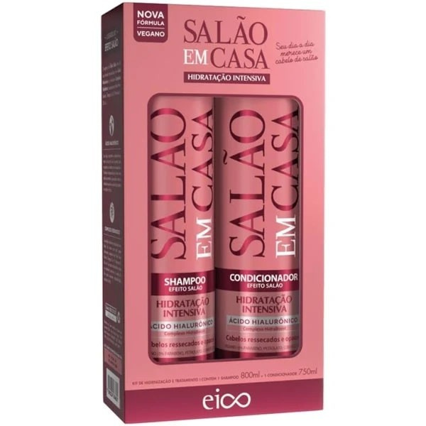Eico Salao Em Casa Kit Shampoo 800ml + Condicionador 750ml 