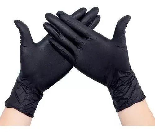 Bompack Luva Nitrilica Preta Sem Po M Com 20 Und. 