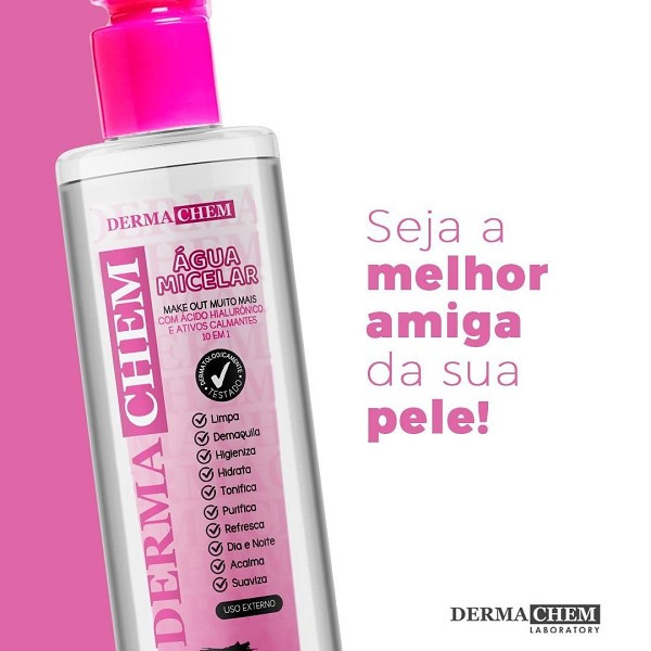 Derma Chem Agua Micelar Acido Hialuronico 250ml 
