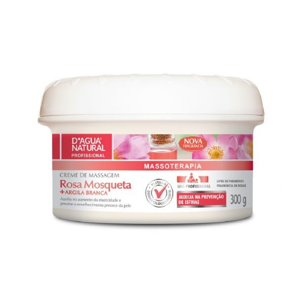 D´agua Natural Creme Massagem Rosa Mosqueta 300g 