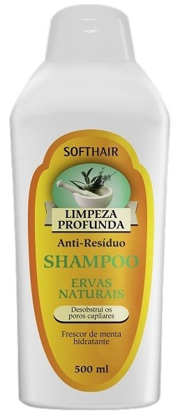 Softhair Limpeza Profunda Shampoo Anti Residuo Ervas Naturais 500ml 