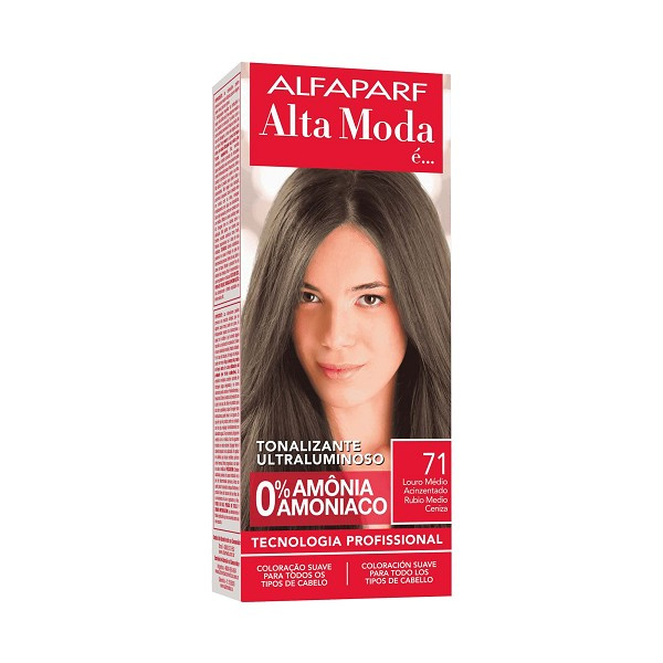 Alta Moda Tonalizante 7.1 Louro Medio Acinzentado 150g 