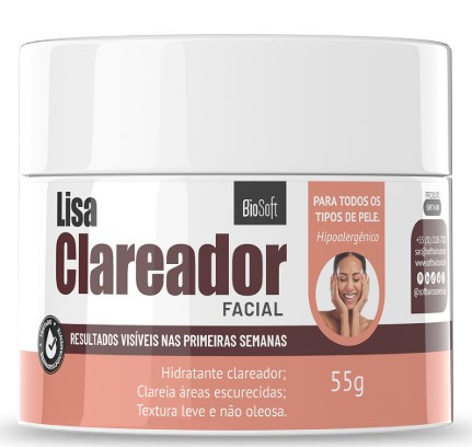 Bio Soft Lisa Clareador Facial 55g 