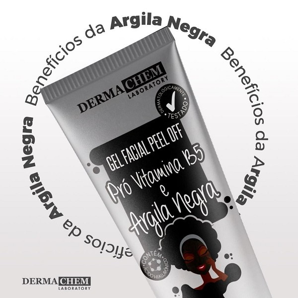 Derma Chem Gel Peel Off Argila Negra Dermachem 60g 