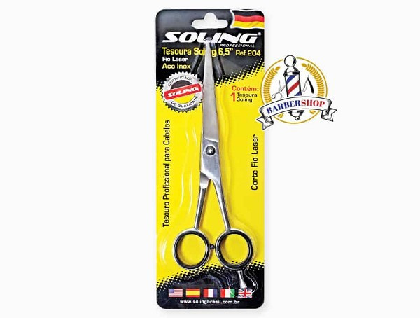 Soling Tesoura Soling 6,5" Ref:204 Fio Laser Aco Inox 