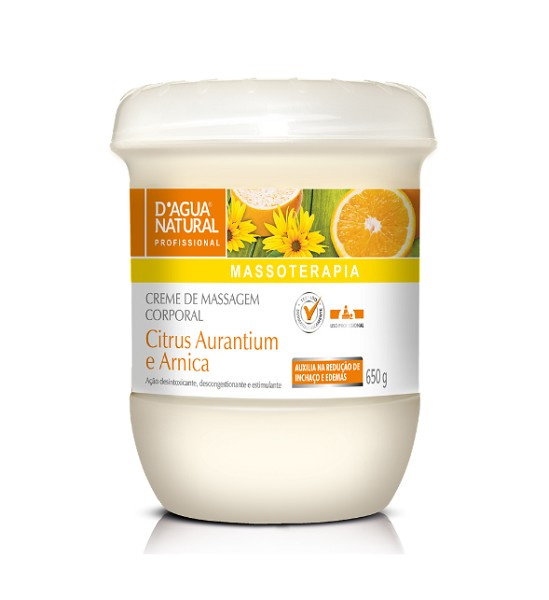 D´agua Natural Creme Massagem Corporal Citrus 650g 