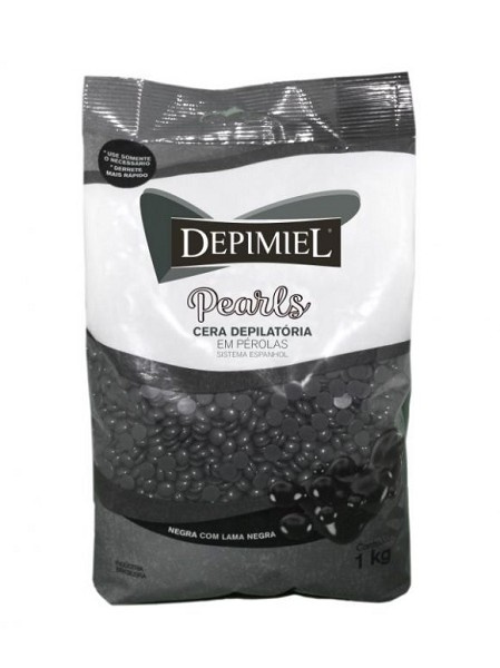 Depimiel Cera Quente Negra Perolas 1kg 