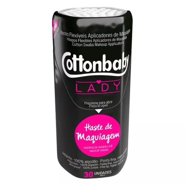 Cottonbaby Lady Haste Flexivel Aplicadores De Maquiagem 30 Unidades 