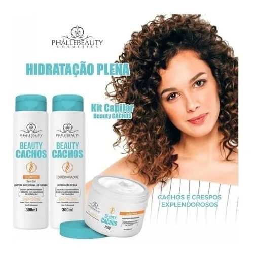 Phallebeauty Kit Beauty Cachos Shampoo, Condicionador E Mascara 