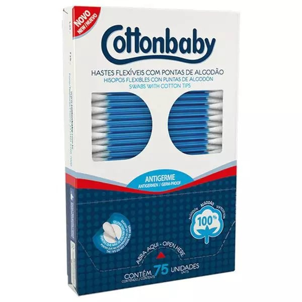 Cottonbaby Haste Flexivel Com 75 Unidades 