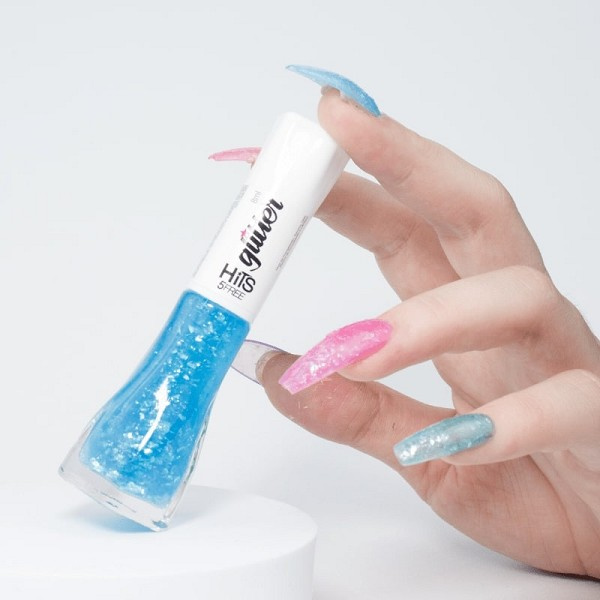 Hits Esmalte Glitter Jelly Blueberry 5 Free 8ml 