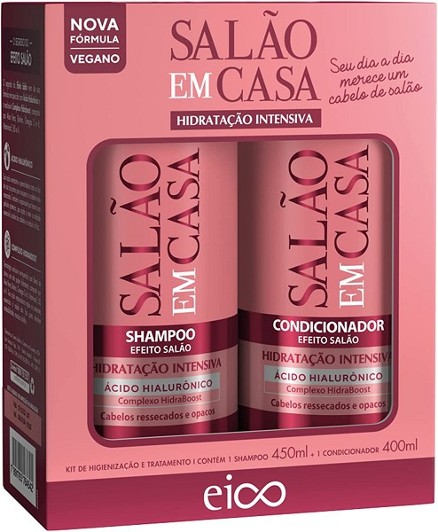 Eico Salao Em Casa Kit Shampoo 450ml + Condicionador 400ml 