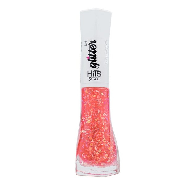 Hits Esmalte Glitter Jelly Strawberry 5 Free 8ml 