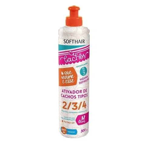 Softhair Cachos Umidificador Ativador 12 Oleos 2/3/4 300ml 