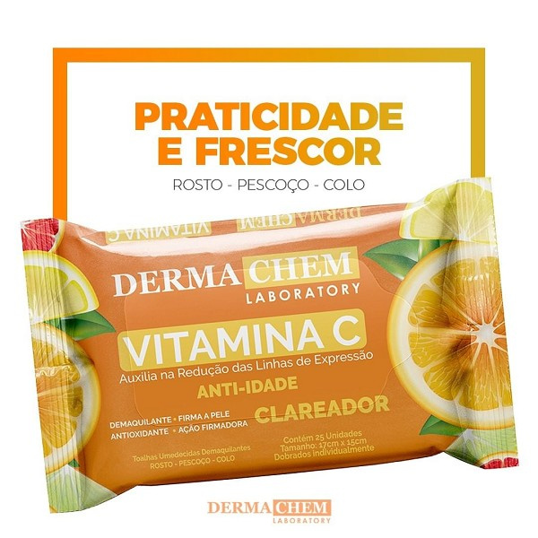 Derma Chem Lencos Demaquilantes Vitamina C Antiidade 
