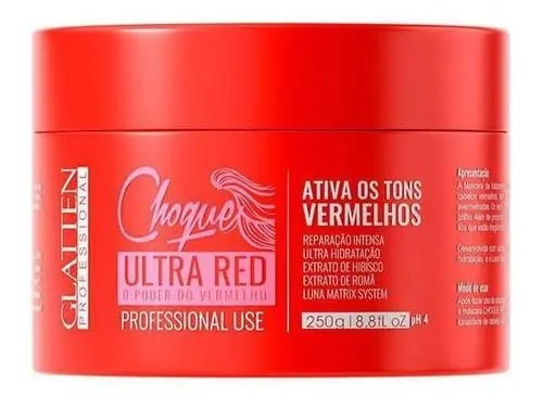 Glatten Choque Mascara Matiza Ultra Red 250g 