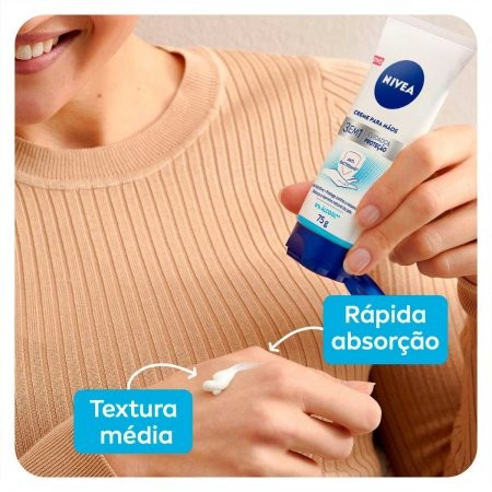 Nivea Creme Maos Locao Deo Hidratante Antibac 3 Em 1 75g 
