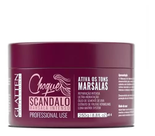 Glatten Choque Mascara Matiza Marsala 250g 