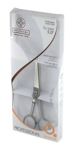 Mundial Tesoura Bronze Fio Laser 5.0