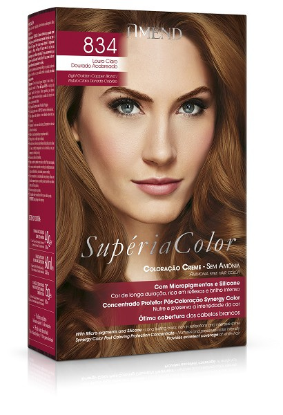 Amend Superia Color 834 Louro Claro Dourado Acobreado 