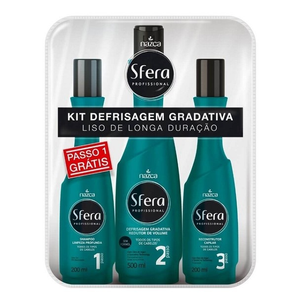 Sfera Kit Defrisagem Gradativa Todo Tipo De Cabelo 500g 