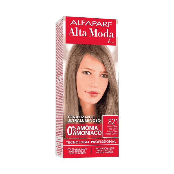 Alta Moda Tonalizante 821 Louro Claro Irisé Cinza120g 