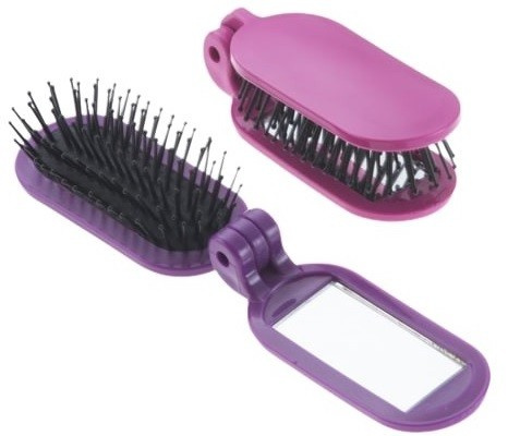 Raskalo Escova De Bolsa Dobravel Com Espelho Ref:3278s 