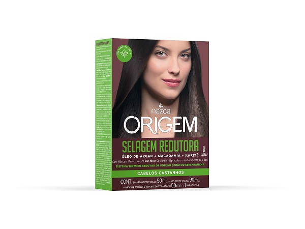 Origem Kit Selagem Redutora Cabelos Castanhos 90ml 