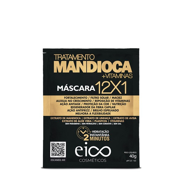 Eico Mandioca 12 Em 1 Mascara Sache 2 Minutos 40g 