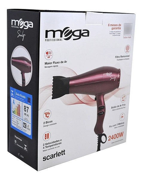 Mega Secador Profissional Scarlett 2400w 220v 