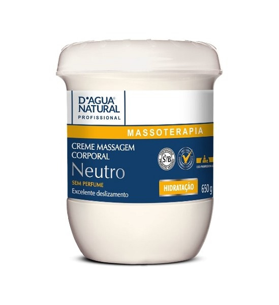 D'agua Natural Creme Massagem Neutro 650g 