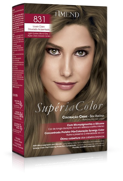 Amend Superia Color 831 Louro Claro Dourado Acinzentado 