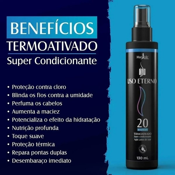 Mary Life Liso Eterno Spray Termoativado 130ml 