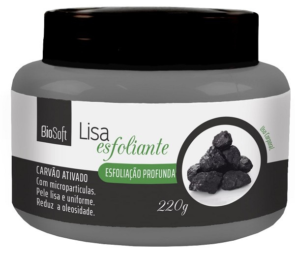 Bio Soft Lisa Esfoliante Carvao Ativado 220g 