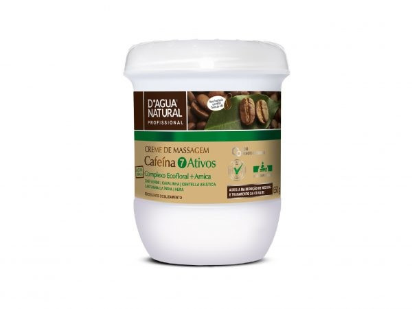 D´agua Natural Creme Massagem Cafeina 7 Ativos 650g 